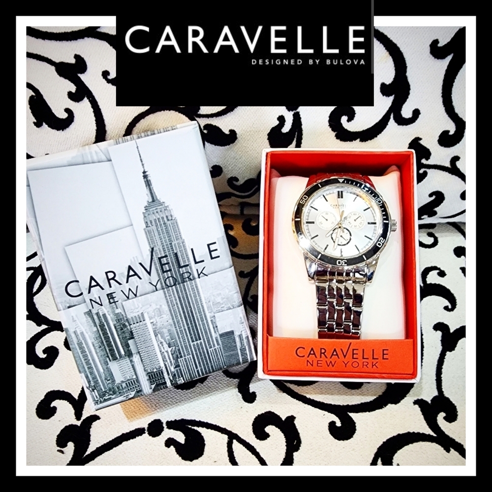 NEW Bulova "Caravelle" Silver Watch Elegant Timepiece